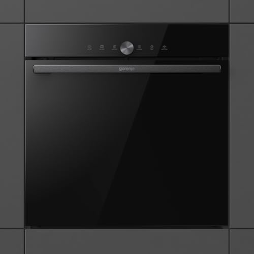 Gorenje OptiBake GO66E PIZZA350C Einbau-Backofen / 77L / PizzaPlus/Pizzamode 350°C/PyroClean/Heißluft/AirFry/PerfectGrill/Kindersicherung/schwarz