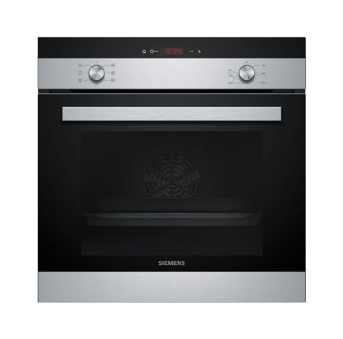 Siemens HB113FBS1, iQ100 Einbau-Backofen, 60 x 60 cm, Schwarz, Edelstahl, Schnellaufheizung, Gleichmäßig...