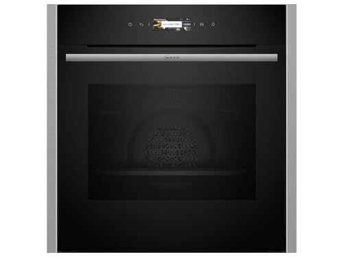 NEFF B24CR71N0 Einbau-Backofen N70, Integrierbarer Backofen 60 x 60cm, CircoTherm, Full Touch TFT-Display, Pyrolyse, Easy Clean, Soft Open & Close, Edelstahl