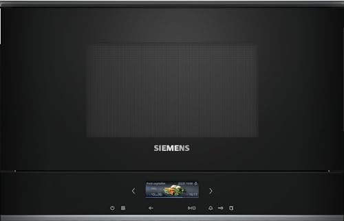 Siemens BF722R1B1 iQ700 Einbau-Mikrowelle, Schwarz, cookControl7 - Automatikprogramme, humidClean Plus -...