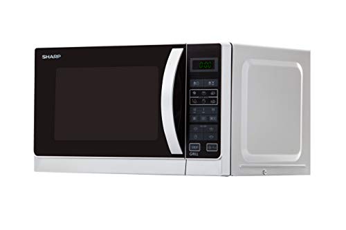 Sharp R642INW 2-in-1 Mikrowelle mit Grill/ 20 L/ 800 W/ 1000 W Quarzgrill/ 8 Automatikprogramme/ Timer/...