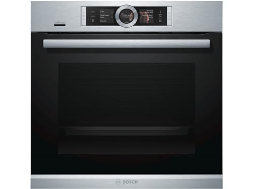 Bosch HRG6769S6 Serie 8 Smarter Einbau-Backofen mit Dampfunterstützung, 60 x 60 cm, Made in Germany, Pyrolyse...