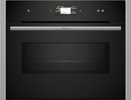 NEFF C24FS31N0 Compact-Backofen N90, Integrierbarer Backofen mit Mikrowelle 60 x 45cm, Full Touch TFT-Display,...