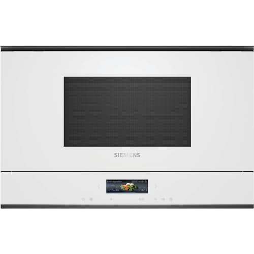 Siemens BF722L1W1 iQ700 Einbau-Mikrowelle, Weiß, cookControl7 - Automatikprogramme, humidClean Plus - Innenraumreinigung, TFT-Full-Touchdisplay