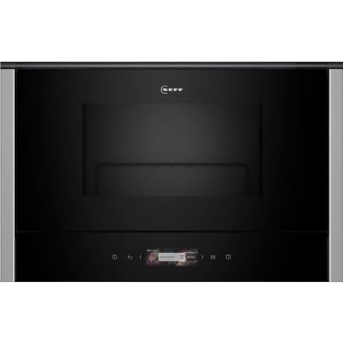 NEFF NR4GR31N1 Einbau-Mikrowelle N70, Integrierbare Mikrowelle mit Grill 40 x 60cm, Full Touch TFT-Display,...