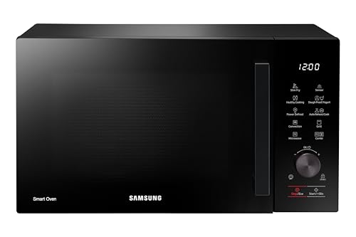 Samsung MC28A5137KK/E1 Kombi-Mikrowelle, 900 W, 28 ℓ Garraum, AirFry, Power Defrost, Kratzfester Keramik-Emaille-Inneraum, Schwarz